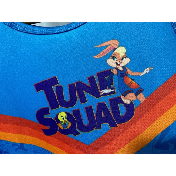 Tune Squad Space Jams Blue Kids Girls Skater Dress Size M 7/8 Target Cheer - Picture 8 of 11